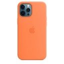 Силиконовый чехол MagSafe для iPhone 12 Pro Max, цвет «кумкват»